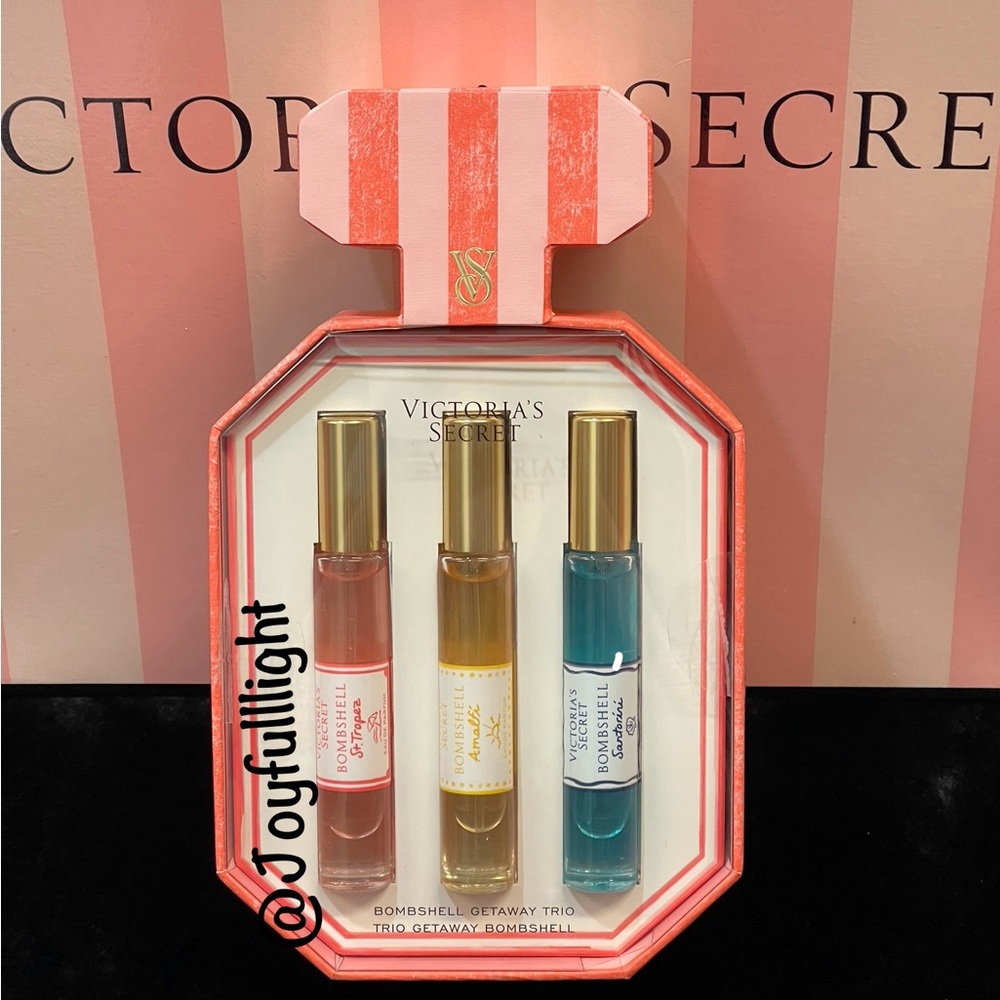 NEW Victoria's Secret Bombshell Getaway Trio Travel Spray Set  Santorini, Amalfi
